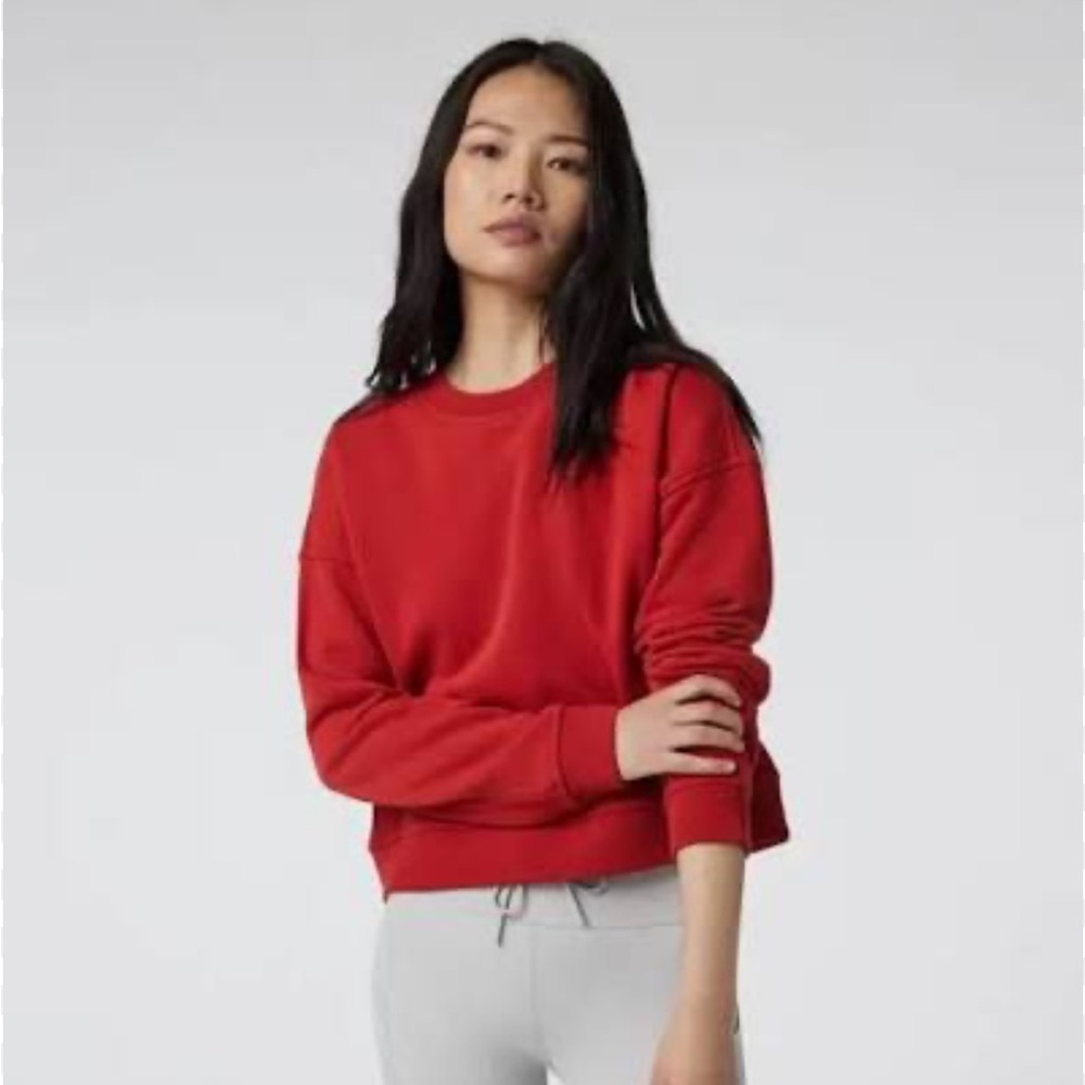 Vuori Restore Rib Crew Scarlet